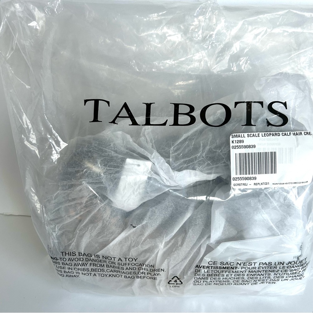 🍂NWT Talbots Leopard Calf Hair Crescent Shoulder Bag - Picture 3 of 13